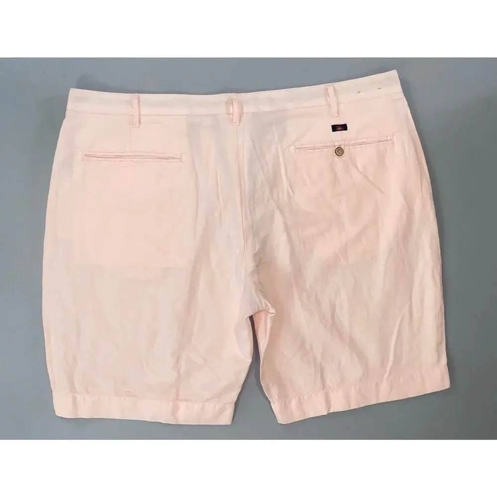 Faherty MBU2263 Men's Tradewinds Linen Blend Chino Shorts. Pink, Size 42. NWOT!